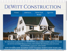 Tablet Screenshot of dewittconstructioninc.com